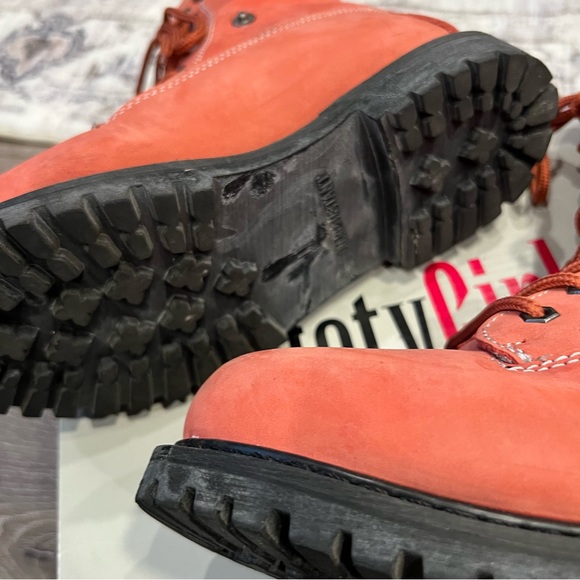 Women’s Safety Girl Pink Steel Toe Faux Fur lined size 6 non slip boots - Picture 8 of 9